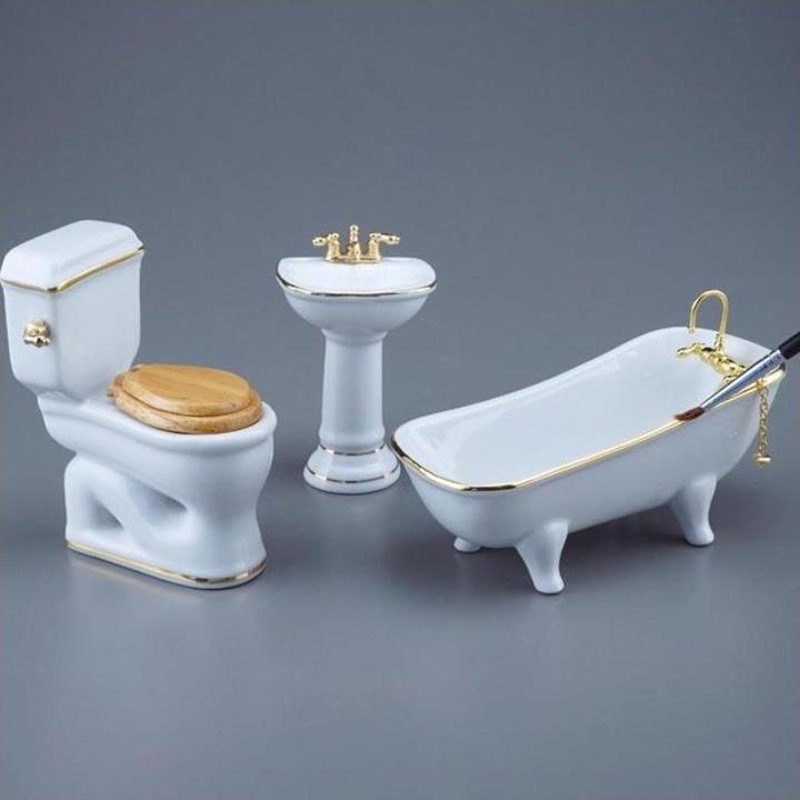 Produktbild Reutter 001.767/3 - Badset, weiss, 3-teilig, Miniatur