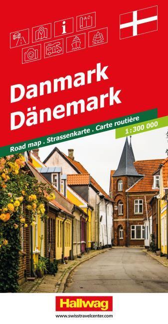 Produktbild Hallwag Strassenkarte Dänemark 1:300.000
