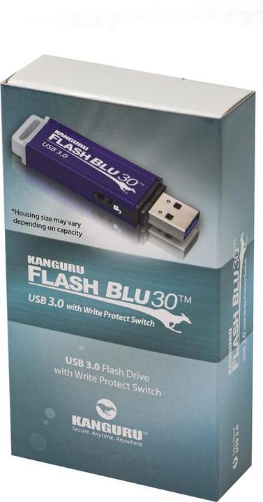 Immagine prodotto Kanguru FlashBlu30 USB 3.0 con interruttore di protezione dalla scrittura (32 GB, USB 3.0)