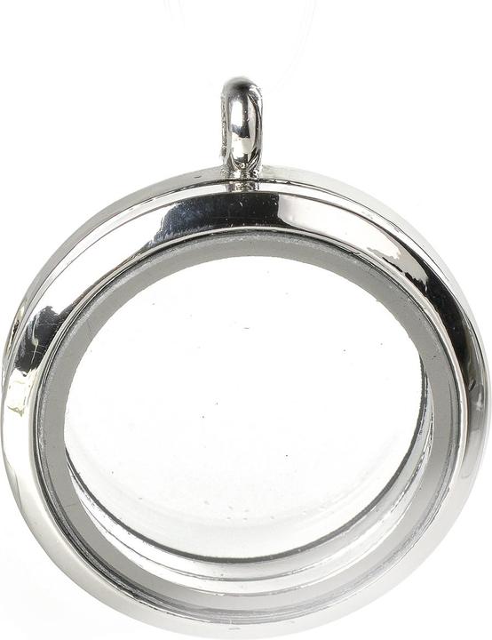 Image du produit Hobby & Crafting Fun Pendentif médaillon "Rond", Ø ca. 2,9cm, métal / verre (Métal)