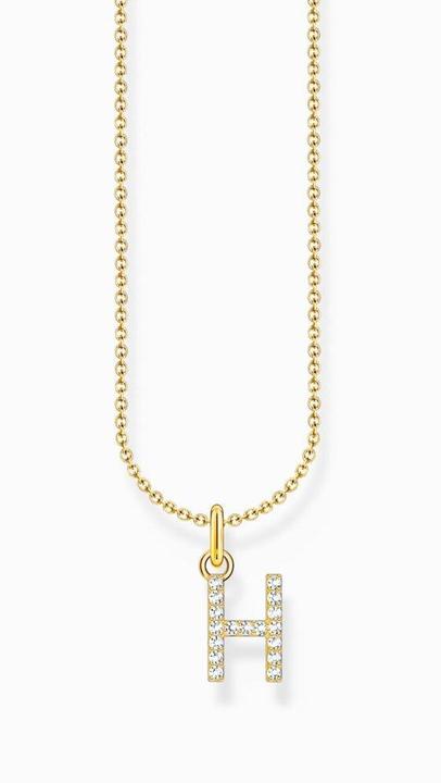 Produktbild Thomas Sabo Kette mit Buchstaben-Anhänger H vergoldet (38 - 45 cm)