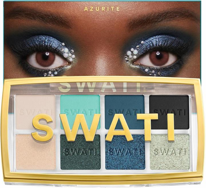 Immagine prodotto Swati Palette di ombretti Azurite (Primer, Rosa nera, Smeraldo, Verde menta, Lolite, Quattro Opale, Cielo di mezzanotte, Marmo)