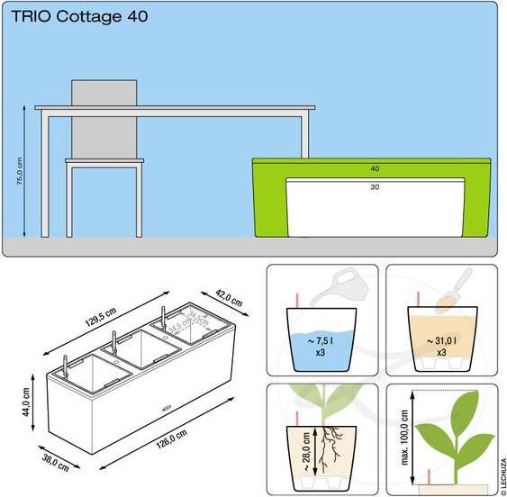 Produktbild Lechuza Trio Cottage (42 cm)
