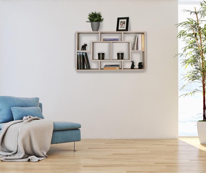 Immagine prodotto FineBuy Scaffale in legno impiallacciato bianco (16 x 85 x 48 cm)