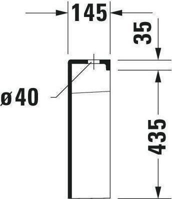 Produktbild Duravit Spülkasten STARCK 2 370x145mm Anschluss links verdeckt weiss