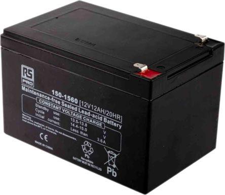Rs Pro 12V12A Lead Acid Flame retardant case (12 V, 12000 mAh)
