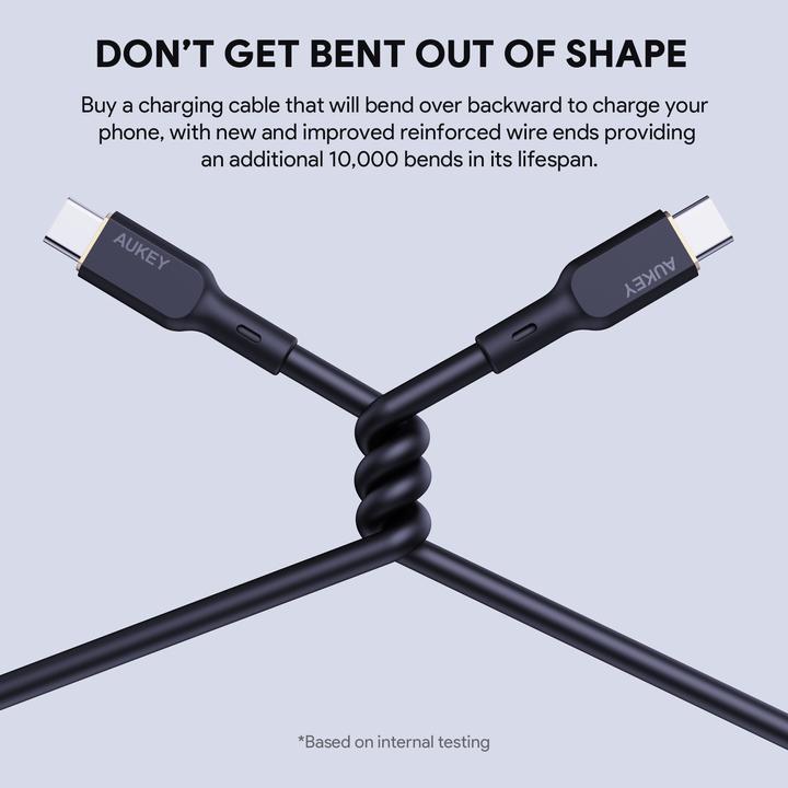 Actual product image Aukey USB C – USB C (1.80 m, USB 3.2 Gen 1)