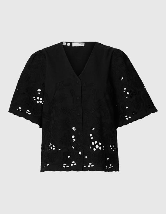 Produktbild Selected Femme Slfdahlia Ss Broderi Shirt Noos (42)