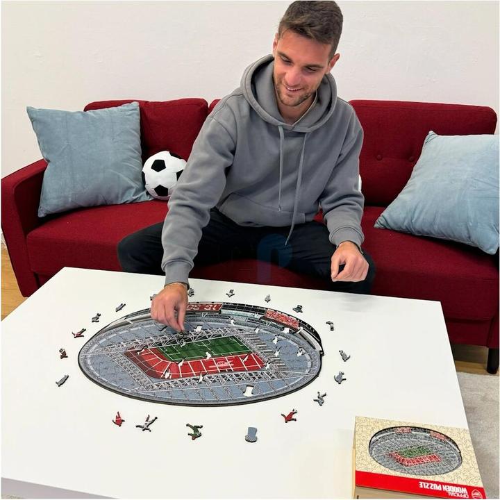 Actual product image Iconic Arsenal FC - Emirates Stadium - Wooden Puzzle Size L (500 pieces) (500 pieces)