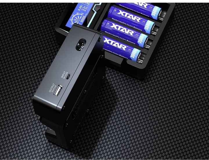 Actual product image Xtar Battery charger for X4 18650 AA AAA cells Ni-MH Li-Ion 4 places (1 pcs., 12650, 13500, 13650, 14500, 14650, 16340, 16650, 17335, 17355, 17500, 17650, 17670, 18350, 18490, 18500, 18650, 18700, 20650, 21700, 22650, A, Sub-C, AA, AAA, Battery + charger)