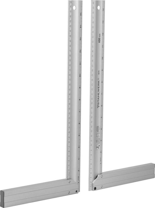 Actual product image Stahlwerk Aluminium stop bracket set of 3 400 mm locksmith's bracket | flat bracket