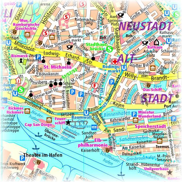 Immagine prodotto Amburgo. Mappa della città 1:18 000 18000