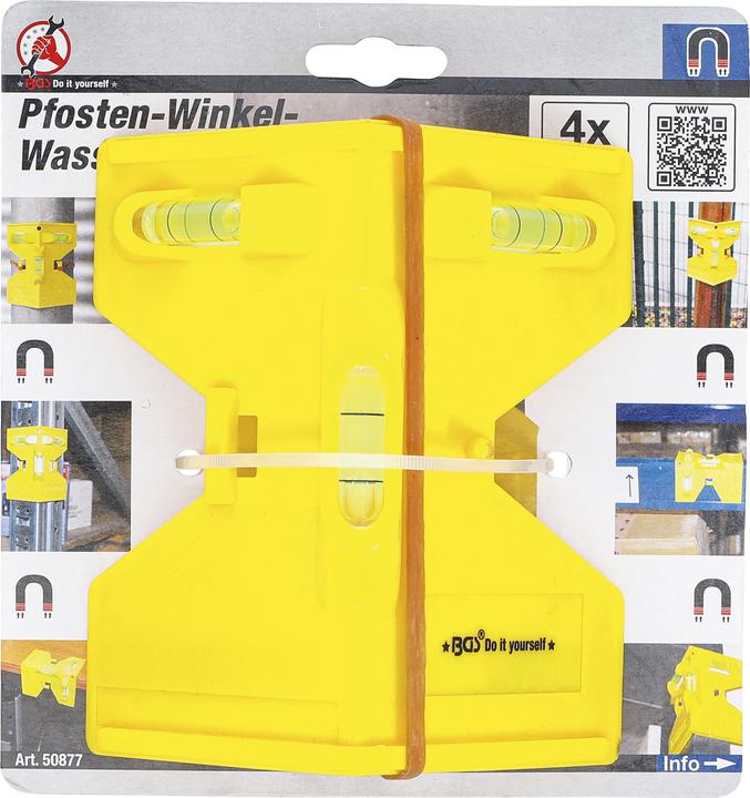 Produktbild BGS Pfosten-Winkel-Wasserwaage (9.70 cm)