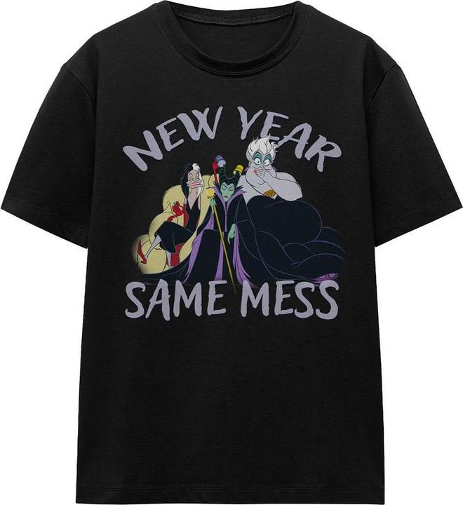 Actual product image Disney Villains Unisex Adult New Year, Same Mess T-Shirt (S)