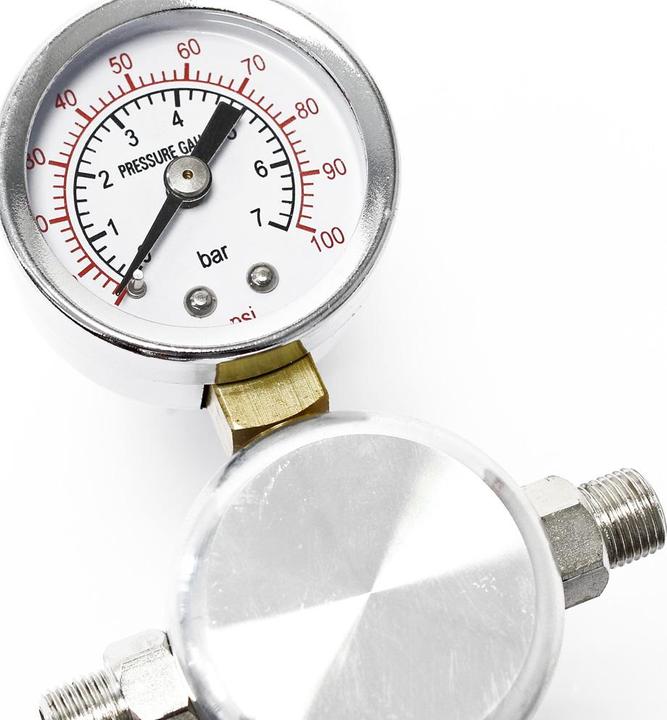 Immagine prodotto Wiltec Ricambio compressore per aerografo Mini filtro aria e separatore d'acqua Manometro 9,51 mm (1/8")