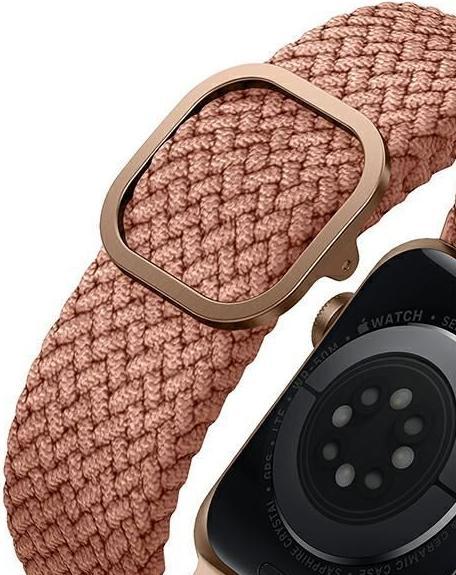 Actual product image Uniq pasek Aspen Apple Watch 44424549 mm Series 45678SESE2Ultra Braided rozowygr (45 mm, 44 mm, 42 mm, 49 mm, Fabric)