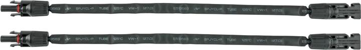 Actual product image Kabelmeister Solar window feed-through compatible, in pairs, black, flexible length: 30 cm (Solar cable)