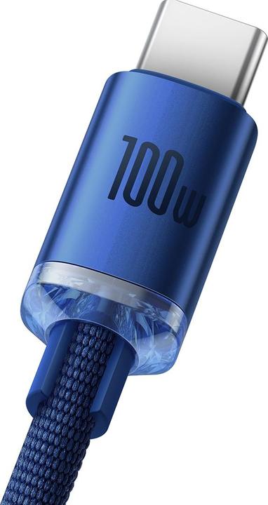 Produktbild Baseus Crystal Shine Series Fast Charging Data Cable USB to Type-C 100W 2m Blue (2 m, USB 2.0)