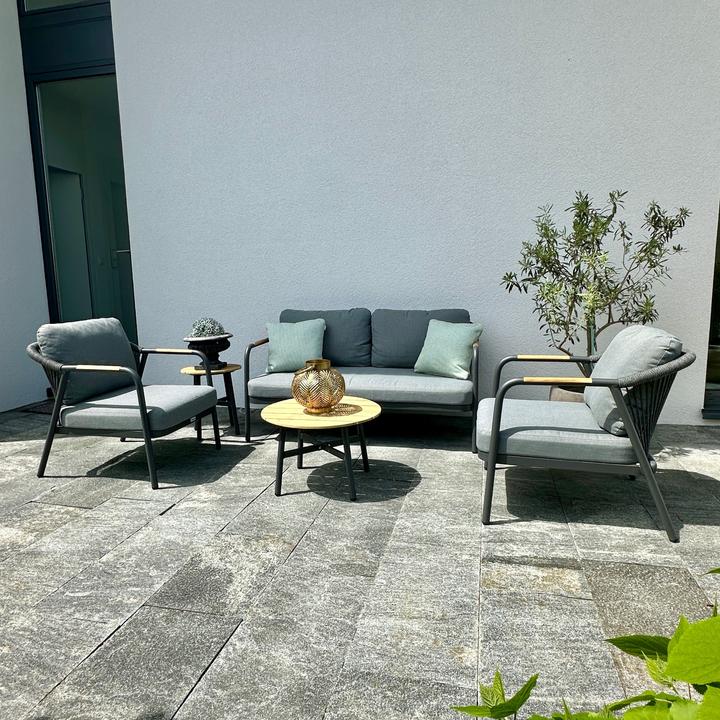 Immagine prodotto Ventaris Set salotto da giardino Verona in alluminio 5 pezzi incl. tavolini antracite