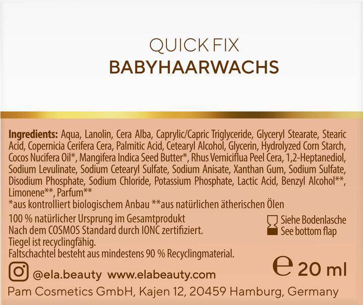 Produktbild Éla Natural Beauty - Babyhaarwachs (Haarpaste, 20 ml)