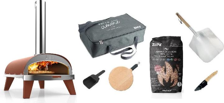 Produktbild Ziipa Pizzaiolo Set Holz Pizza-Ofen Piana Terracotta (Pizzaofen Holz)