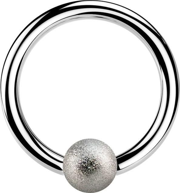Produktbild Star Piercing Micro Ball Closure Ring silber gesprenkelt (ohne Messing, Chirurgenstahl 316L)