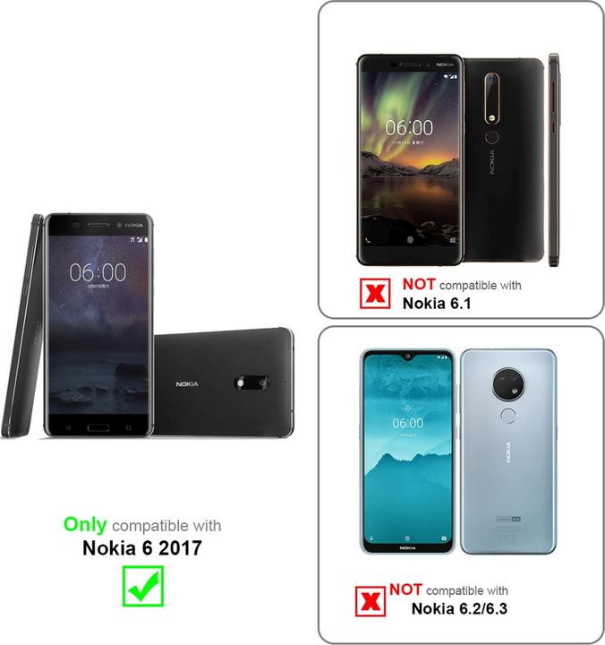 Actual product image Cadorabo Book with View double window cover (Nokia 6)