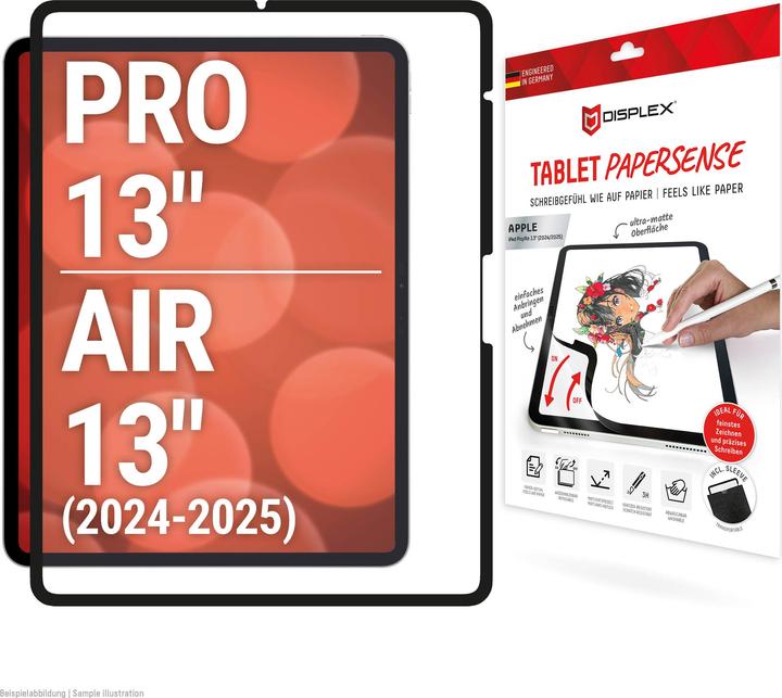 Produktbild Displex Tablet Papersense, Tablet Paper Feeling Schutzfolie (1 Stück, iPad Pro 13 2024 (M4), iPad Air 13 2024 (M2))
