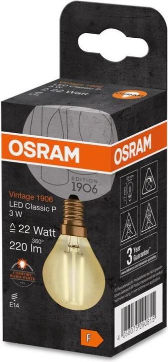 Image du produit Osram Vintage 1906 (E14, 2.50 W, 220 lm, 1 x, F)