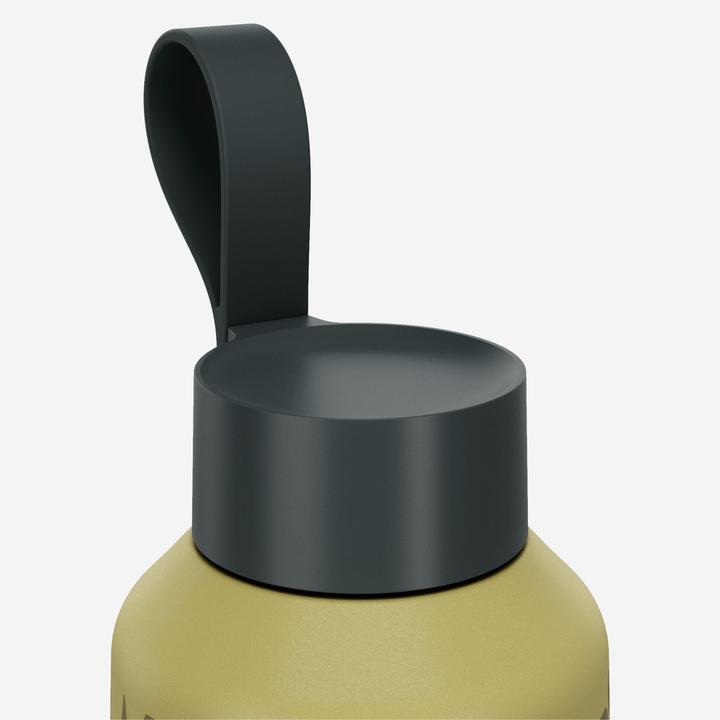 Immagine prodotto Quechua Trinkflasche 1 l Edelstahl Schraubverschluss Wandern - 100 geblümt/gelb (1 l)