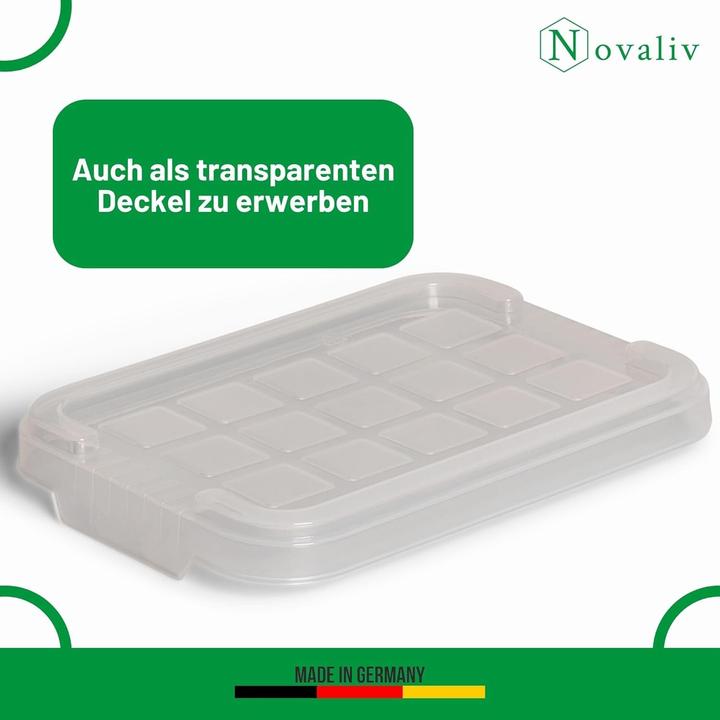 Image du produit Novaliv 1x couvercle de rechange 2 litres avec fermeture à clip 19x14 cm anthracite (19 x 14 cm, 2 l)
