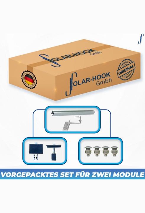 Actual product image Solar Hook Tiled roof installation package for 2 modules (Solar system mounting material)