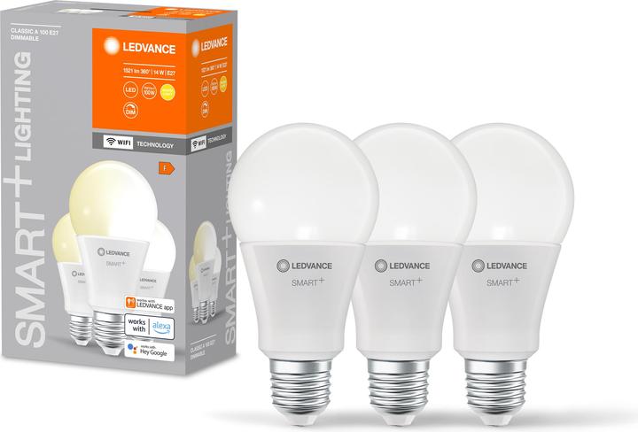 Produktbild Ledvance Smart+ Wifi Classic (E27, 14 W, 1521 lm, 3 x, F)