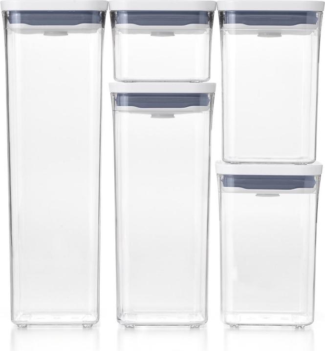 OXO Set di contenitori Promo GG Pop, 5 pezzi, 2.1L, 1.6L, 2x 1L, 0.4L (2.10 l)