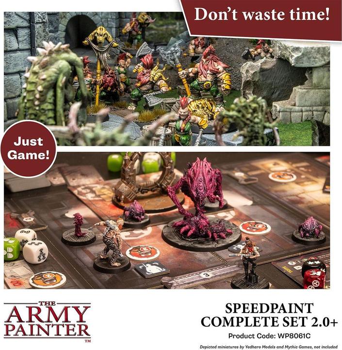 Image du produit The Army Painter Kit complet Speedpaint 2.0 (Pink, Rouge, Bronze, Argent, Bleu, Marron, Noir, Jaune, Or, Violet, Substance : liquide, Gris, Vert, 1620 ml)