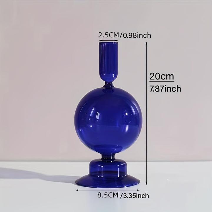 Immagine prodotto Alopini Portacandele in vetro trasparente creativo e minimalista, vaso in vetro laccato portacandele
