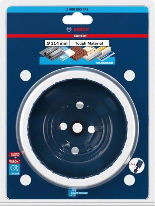 Produktbild Bosch Professional Zubehör EXPERT Tough Material Lochsäge, 114 x 60 mm (114 Millimeter)
