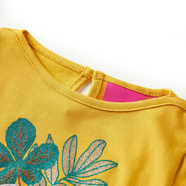 Produktbild VidaXL Kinder-Langarmshirt Ocker 140,Material: 95 % Baumwolle. 5 (140)