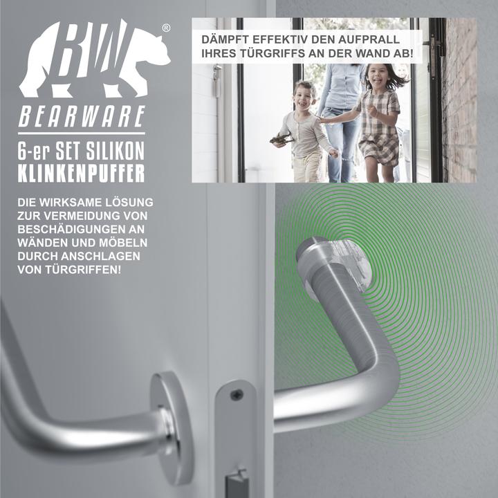 Actual product image Bearware Door handle buffer (6 Piece, Ø 2.5 x 3.2 cm)