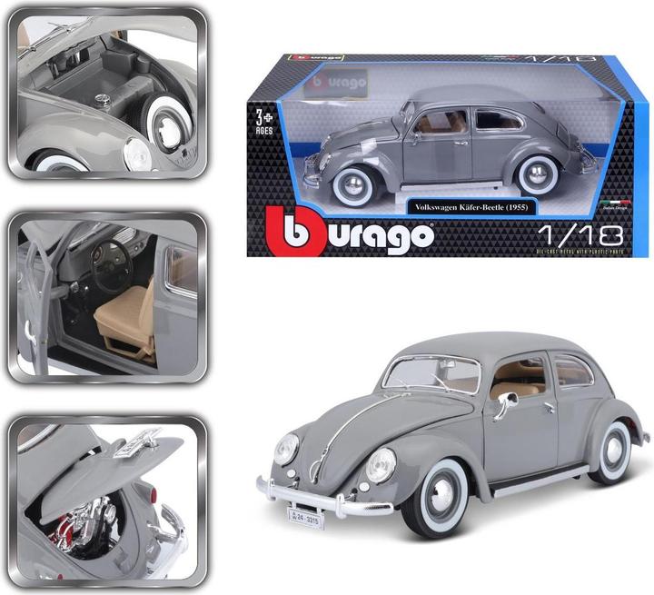 Image du produit Bburago Volkswagen Coccinelle 1955 grise 1/18