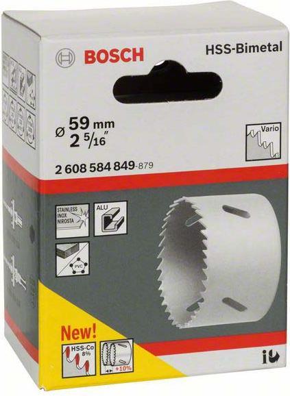 Produktbild Bosch Professional Zubehör Lochsäge HSS-Bimetall für Standardadapter, 59 mm, 2 5/16-Zoll (59 Millimeter)