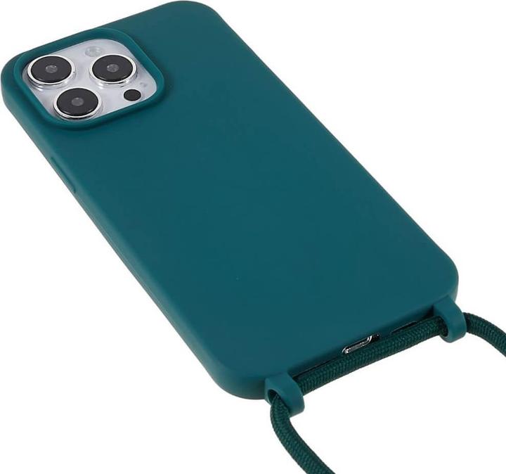 Actual product image Cover-Discount iPhone 14 Pro - Case with lanyard dark green