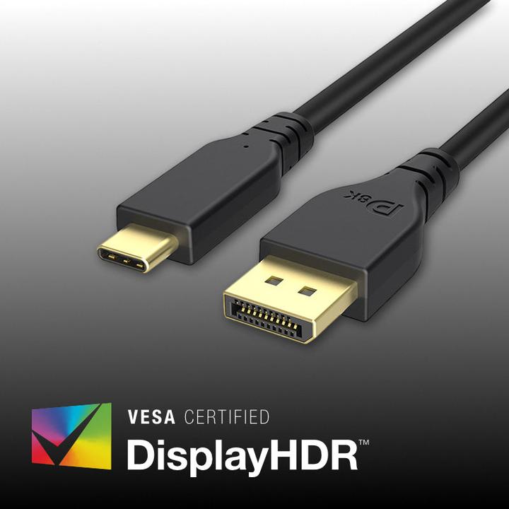 Actual product image Hermex DisplayPort – USB C (2 m, DisplayPort, USB Type C)