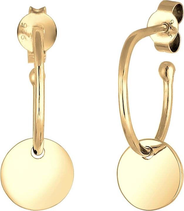 Image du produit Elli Creolen mit Stecker und Plättchen Design (Argent Sterling)