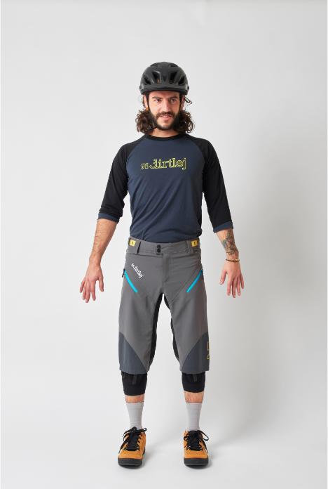 Produktbild dirtlej Trailscout Half & Half Shorts, grau/türkis, S (S)