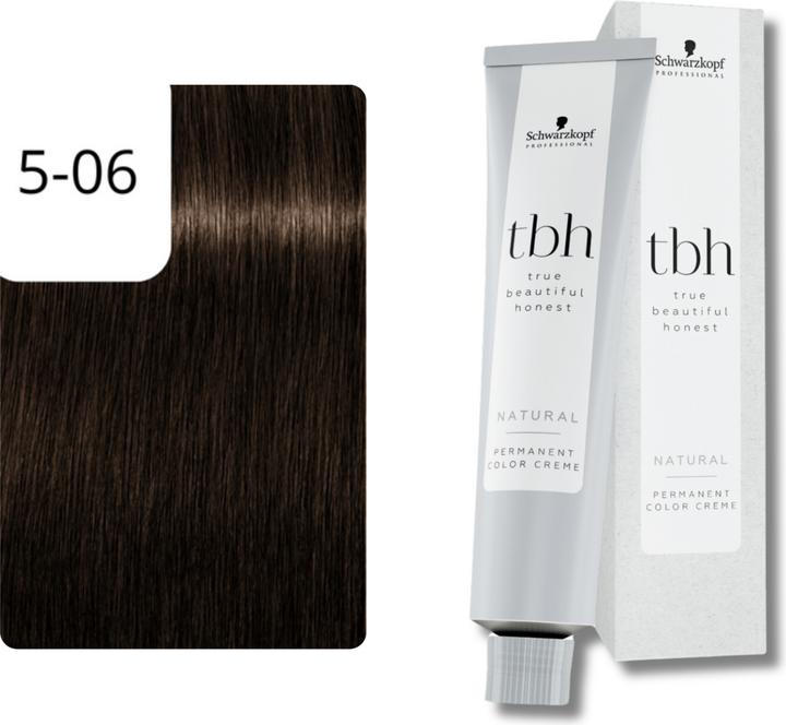 Produktbild Schwarzkopf Professional Schwarzkopf True Beautiful Honest - Tbh 5-06 N Hellbraun Natur Schoko 60 ml (5-06 Hellbraun Natur Schoko)
