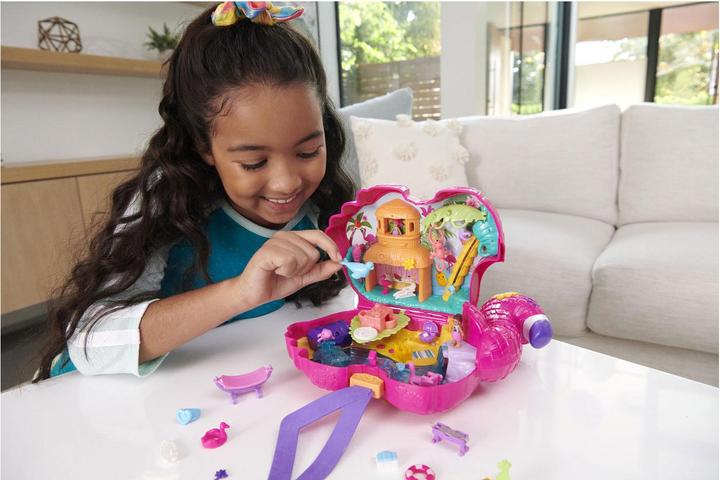 Actual product image Polly Pocket Flamingo party playset, incl. 2 figures & accessories