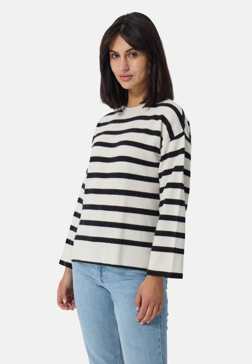 Actual product image Cash-Mere Kaschmir Rundhals Pullover gestreift (XS, S)