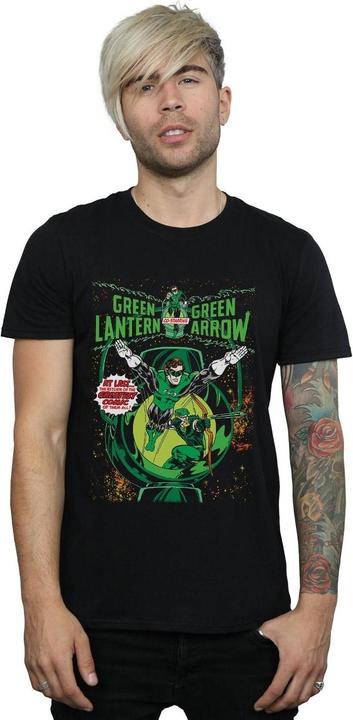 Actual product image Mens Green Lantern & Green Arrow Comic Cover Cotton T-Shirt (XL)