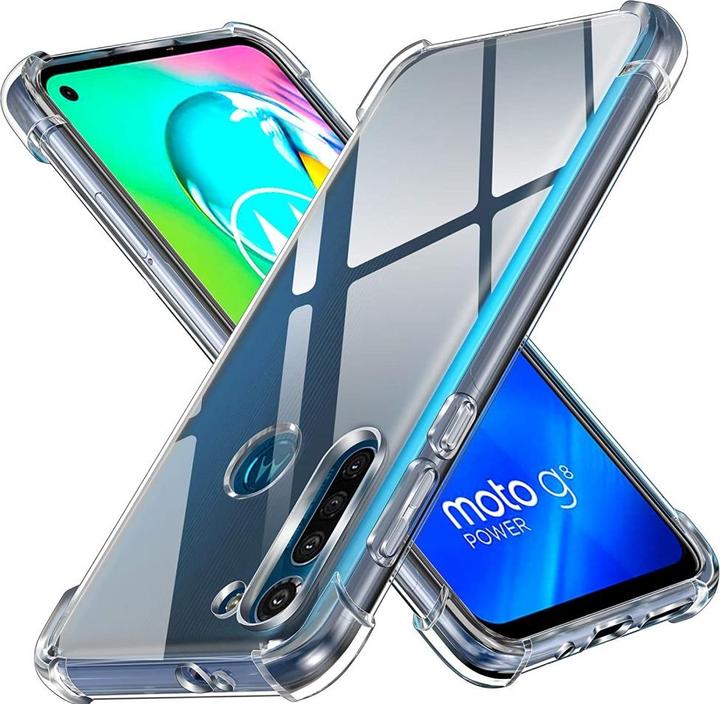 Actual product image Screenguard Motorola Moto G8 Power Hull Crystal Soft Airbag Bumper (Motorola Moto G8 Power)